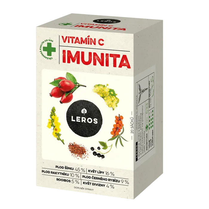 LEROS Imunita Vitamín C Šípek a rakytník 20x2 g